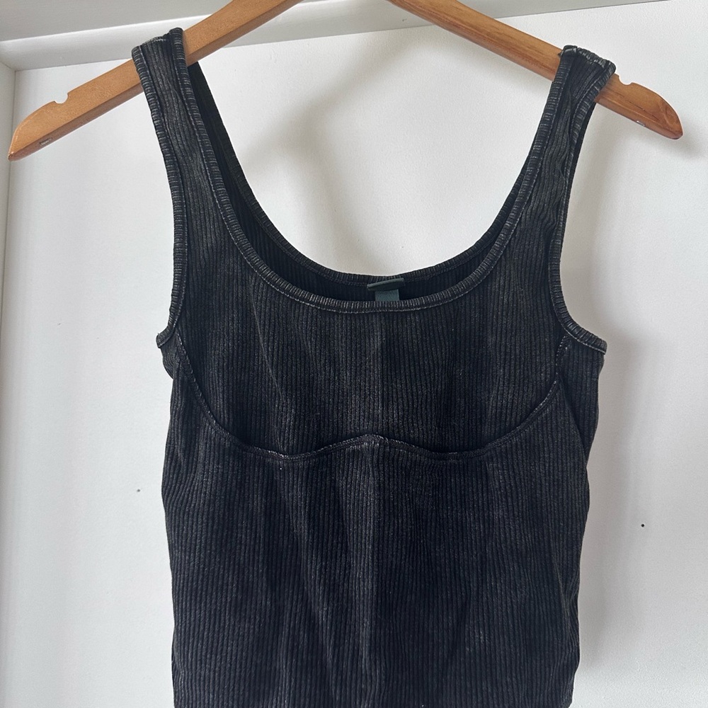 Wild Fable Black Ribbed Tank Top